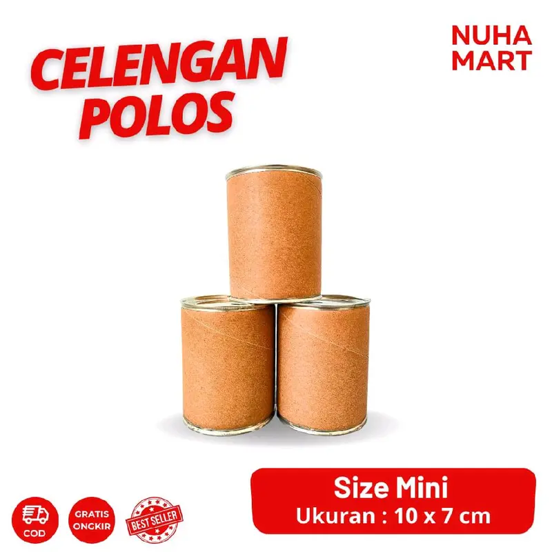 Celengan Polos Mini 10 x 7 cm Komposit Tanpa Sticker Buka Tutup Papertube Souvenir 0