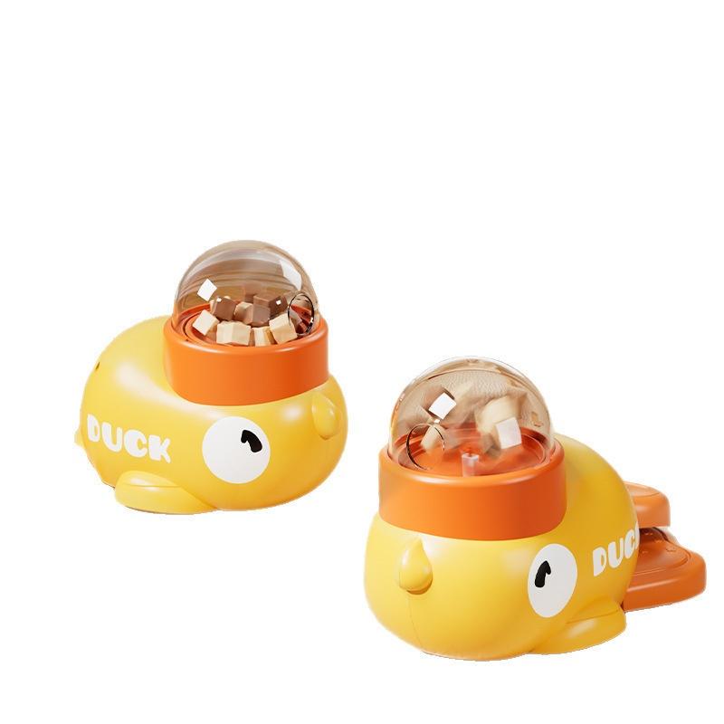 Đồ chơi cho chó mèo hình con vịt vàng nhỏ, dụng cụ cho ăn chậm tương tác