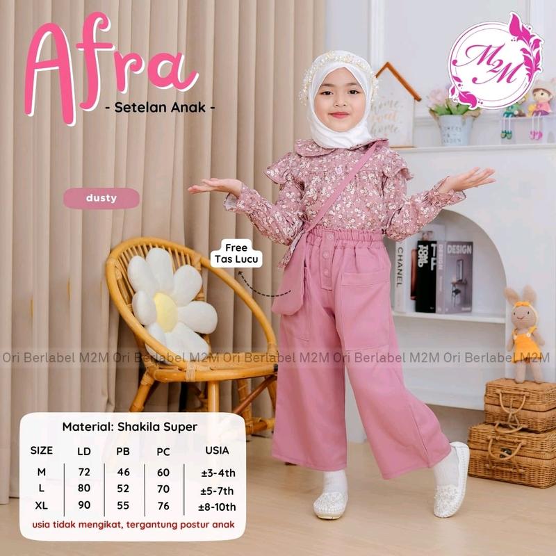 (FreeTas) Afraan set cel kids setelan anak perempuan motif bunga 4