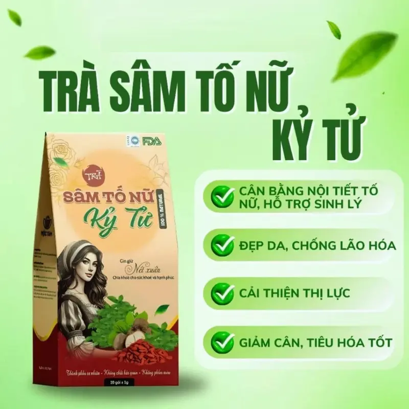 [combo 2 hộp] Trà Sâm tố nữ kỷ tử (HÀNG MỚI VỀ) 1