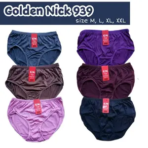PROMO 6 PCS - 1 LUSIN Golden Nick ORIGINAL Celana Dalam Wanita Bahan Halus Lembut Size M L XL XXL PROMO 6 PCS - 1 LUSIN Golden Nick ORIGINAL Celana Dalam Wanita Bahan Halus Lembut Size M L XL XXL