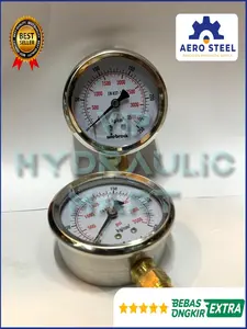 Presure gauge wiebrock size 4" bottom range: 0-250 kg/3500psi 1/2 Best