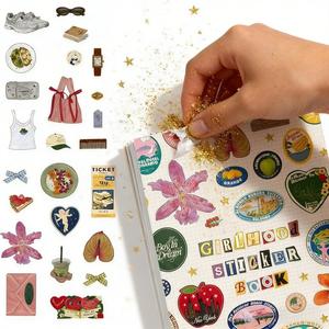 1260+ Pegatinas Estéticas, Libro de Pegatinas de Niñez, Íconos Frutales y Boletos de Letras Pastel, Regalo Hazlo Tú Mismo para Tus Diarios