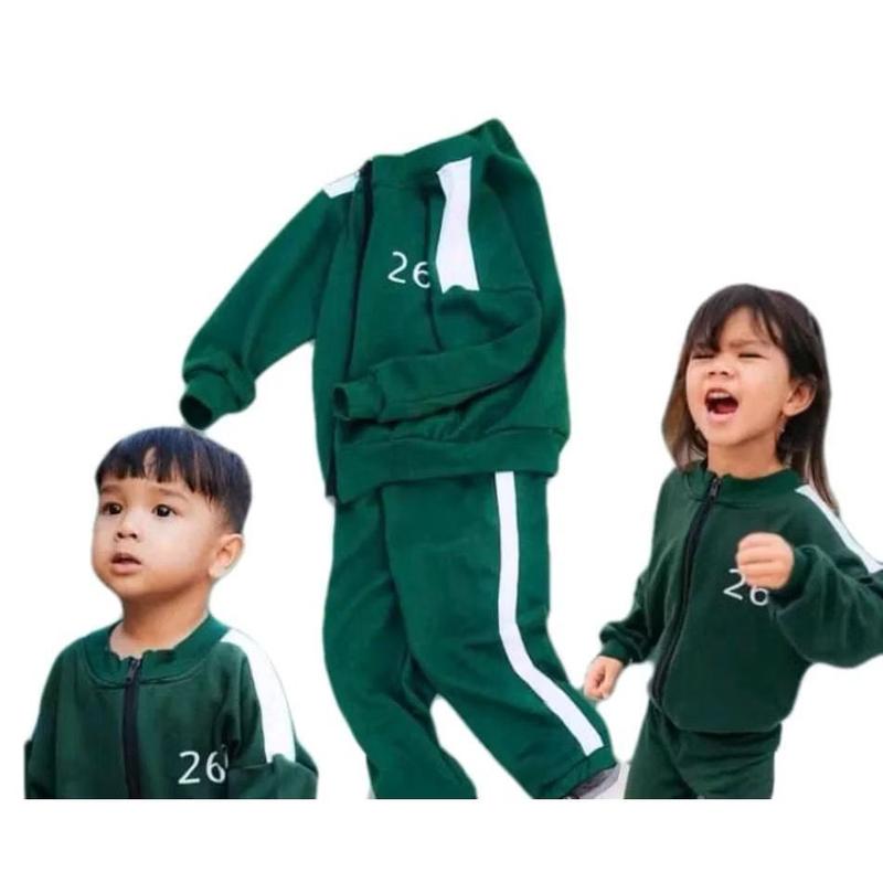 jaket. squidgame anak laki laki dan perempuan viral usia 1-12 tahun terlaris terpopuler 4