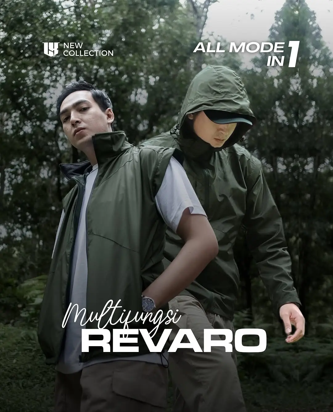 Larisko Jaket Multifungsi Revaro 7 In 1 | Waterproof | Windbreaker | Outdoor