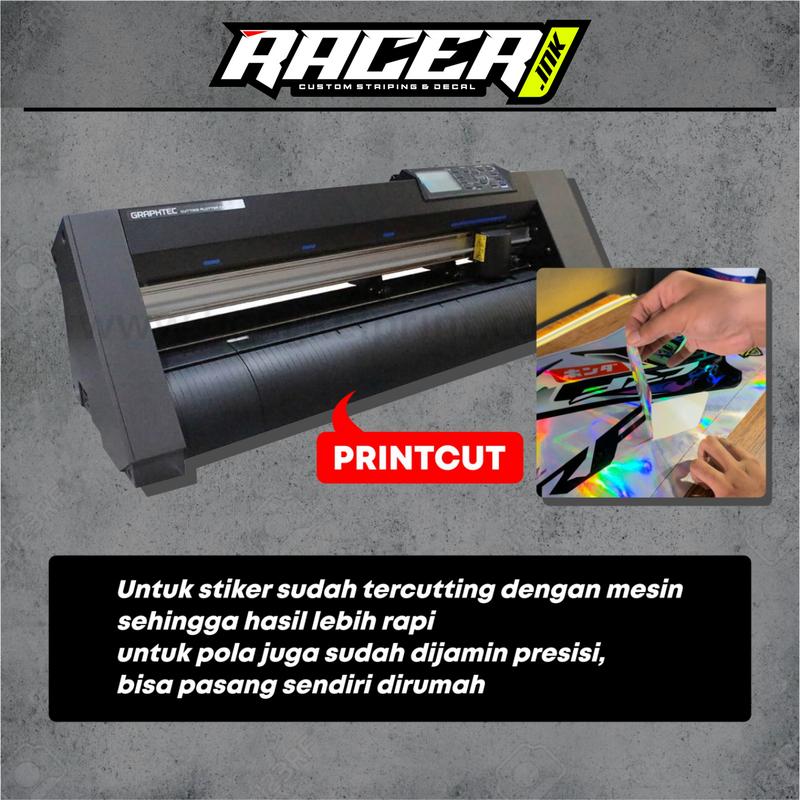 STRIPING CRF 150L VARIASI POLA MENUTUP API GLOSSY BY RACER INK 6