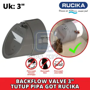 Backflow Valve 3" RUCIKA Tutup Pipa Pembuangan Got Anti Hewan & Bau
