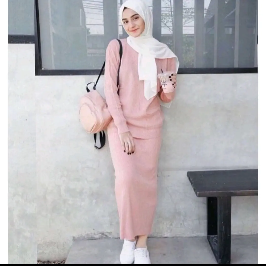 Setelan rajut sweater knit set