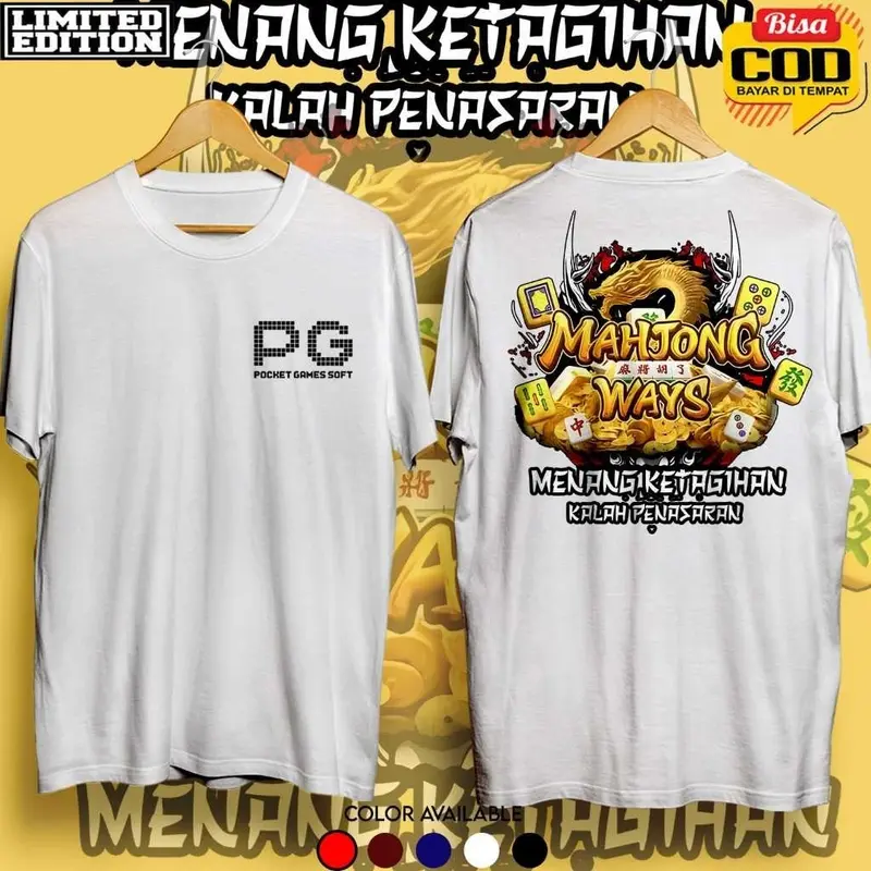 kaos mahjong pg soft terbaru   kaos slot menang ketagihan kalah penasaran  baju kaos distro 4