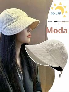 Sombrero de playa plegable para mujer con protección UV, ala ancha, gorra de verano tipo pescador, sombrero casual para mujeres y niñas
