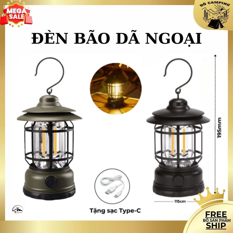 Tmountain Đèn Bão Dã Ngoại DCP10 Đèn Cắm Trại Du Lịch Trang Trí Trong Phòng Dùng Pin Sạc USB 18650mAh Ánh Sáng Vàng Không Gây Chói Mắt Chất Liệu ABS Kích Thước 11.5x11.5x19.5cm