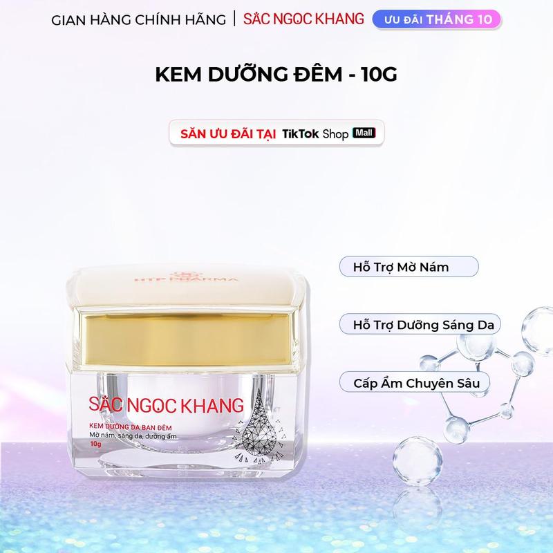 Kem Dưỡng Ẩm Da Ban Đêm Sắc Ngọc Khang [10G] - Hỗ Trợ Dưỡng Sáng Da, Cải Thiện Sạm, Nám, Tàn Nhang Skincare Nữ Kem Face