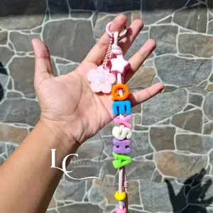 "Custom Bag Charm | Ganci Huruf Nama | Gantungan Kunci Inisial A-Z Bisa Request Nama"
