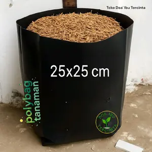 [ PROMO ] Polybag tanaman ukuran 25×25 eceran isi 100pcs -50pcs -30pcs  polybag eceran 25×25 - polibag eceran - plastik polibek - polibek eceran 25×25 Pot
