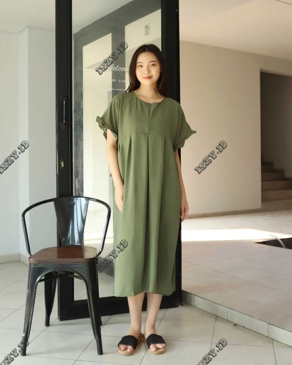Daster Amira dres Crinkle Airflow resleting busui Friendly