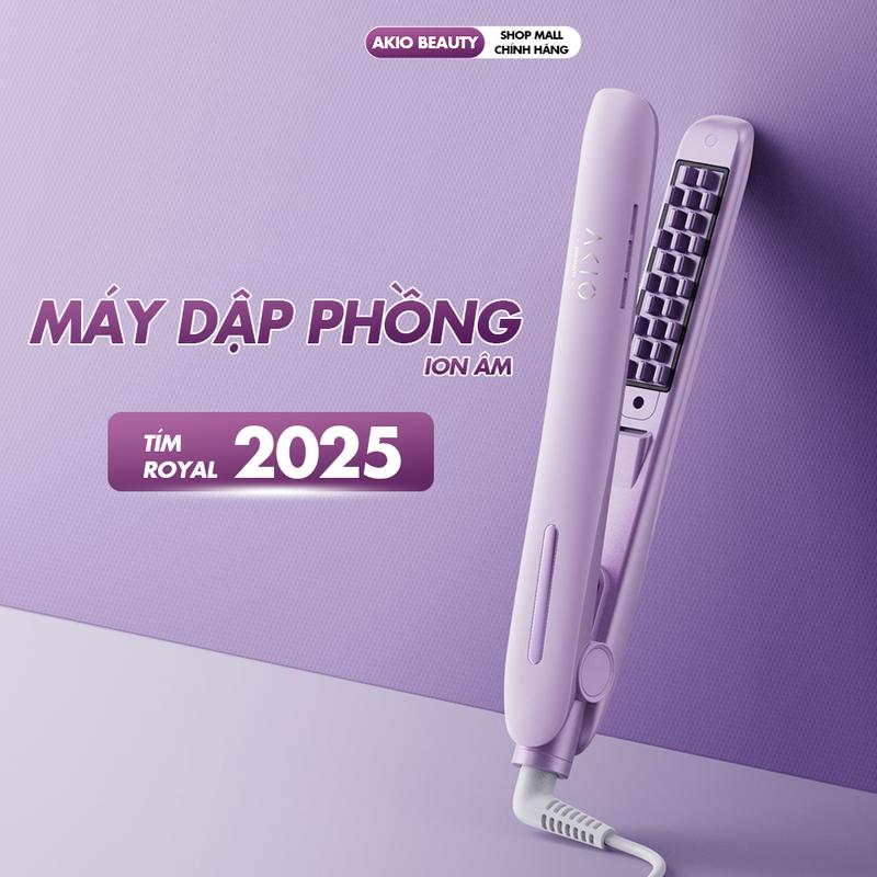 Máy uốn tóc dập xù AKIO bấm phồng chân tóc với 4 mức nhiệt, lớp phủ X2 ceramic không gây hư tổn tóc