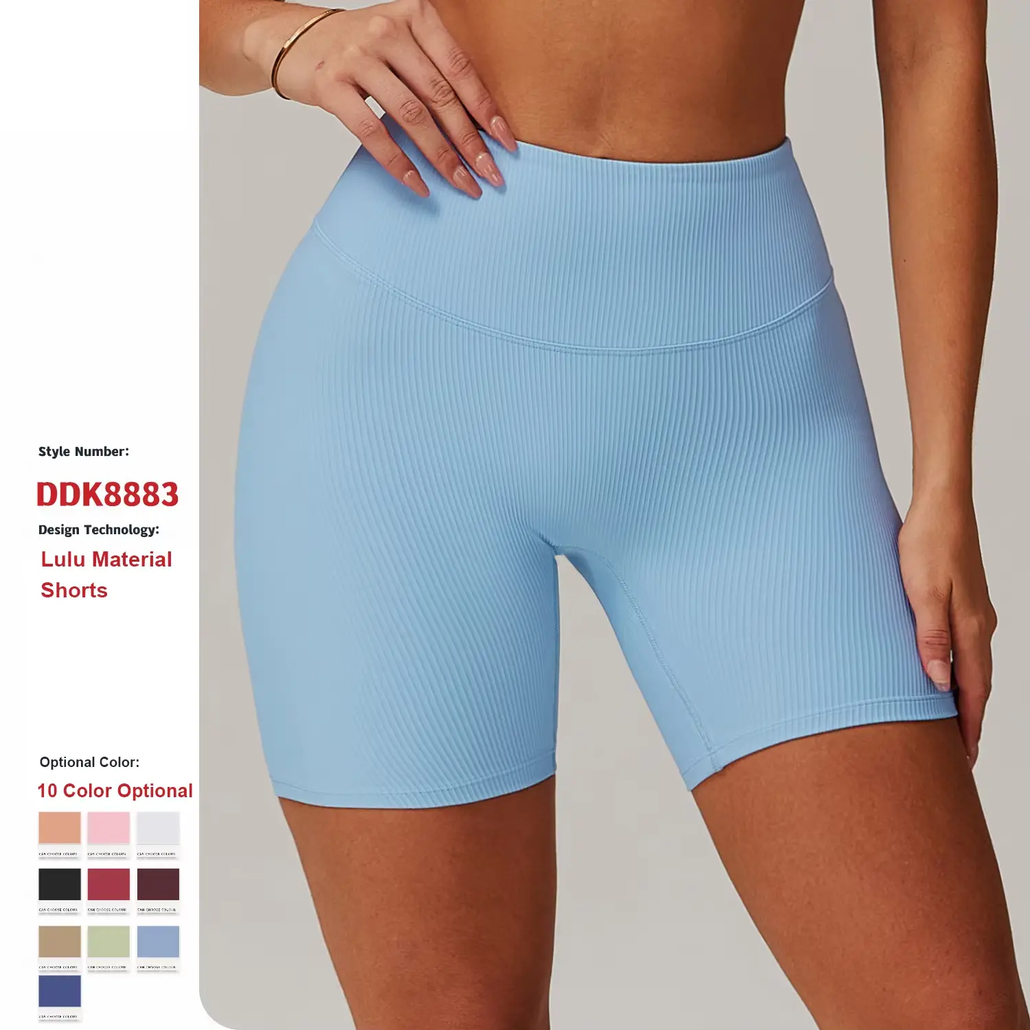 Ribbed Tummy Control High Waist Fitness Pants Gym Sport Slimming Sweatpants Women Hip Lifting Tight Yoga Fitness biker  shorts