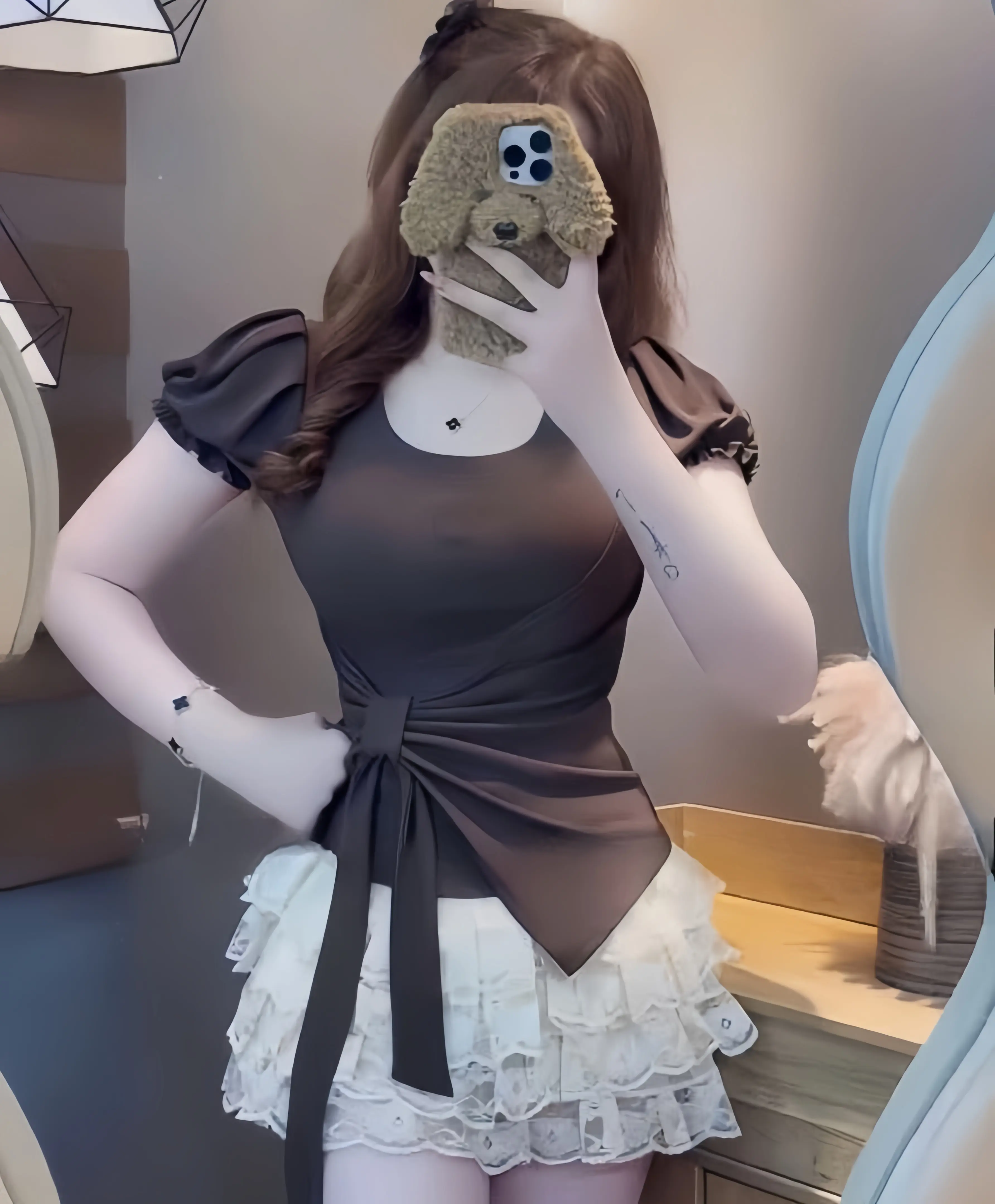 Áo Thun Nữ Cổ Vuông Tay Bồng Phối Vạt Chéo Buộc Nơ Phối Dây Buộc Thắt Eo, Chất Liệu Tăm Lạnh – By BOOM STORE VN áo  phông  cổ  vuông | BigBuy360 - bigbuy360.vn