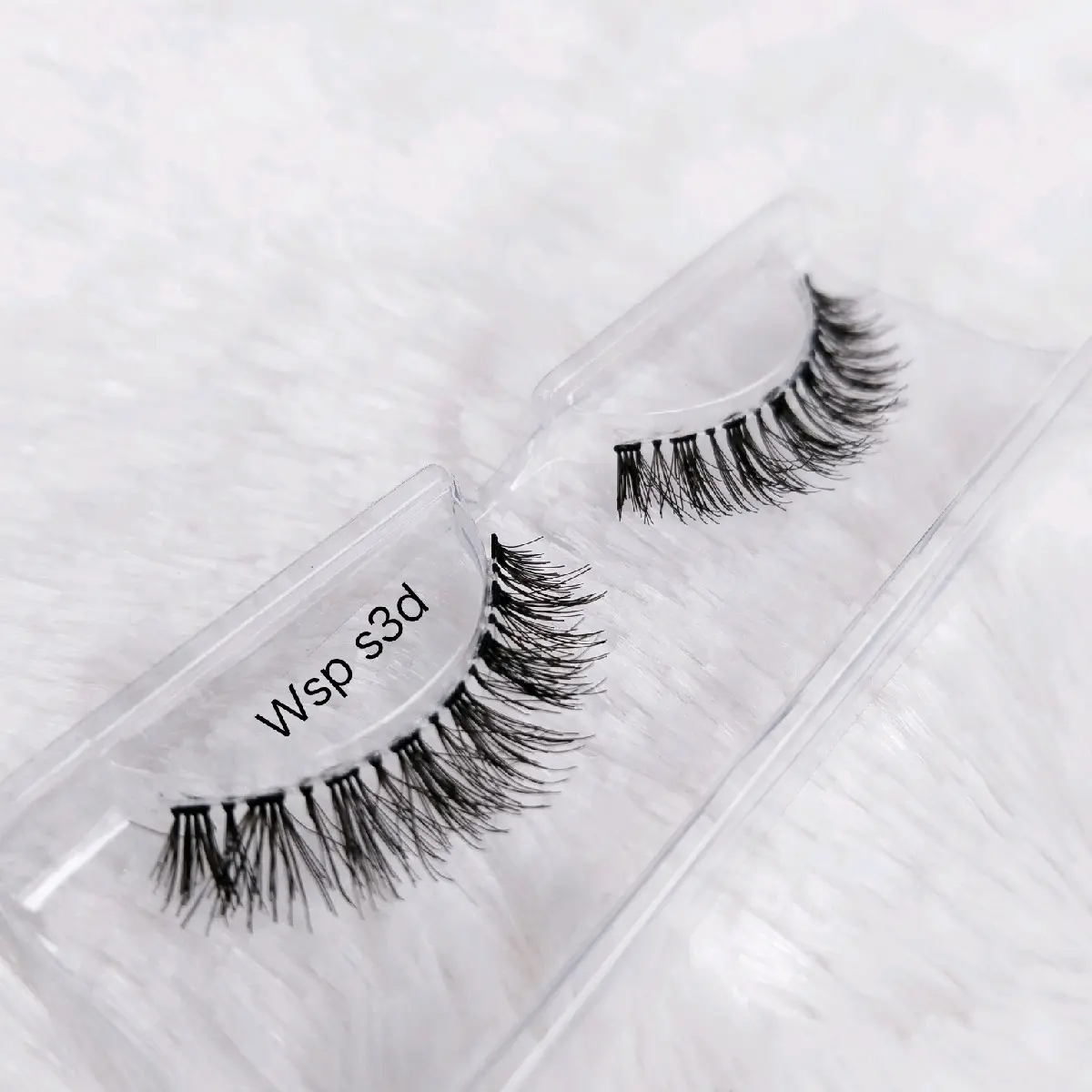 Bulumata 3D wsp Short 3D 10 mm Tray Bening jual Lusinan isi 12 pcs/12 pasang Bulumata sudah full tutup mika bulumata