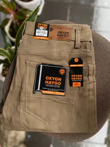 Oxygen Haygo Celana Panjang Pria Skinny Bahan Baby Canvas Tebal Model Saku Kantong Tempel Kualitas Resleting Bagus Nyaman Dipakai