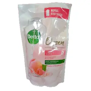 Dettol Onzen 410g Sabun Antibakteri Tahan Lama dengan Kelembapan Momo & Raspberry untuk Kebersihan Keluarga - Soap, Membersihkan