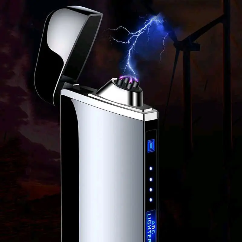 Firetric pematik Elektrik Plasma Pulse Arc Lighter LED - JL319 - Metallic Black 2