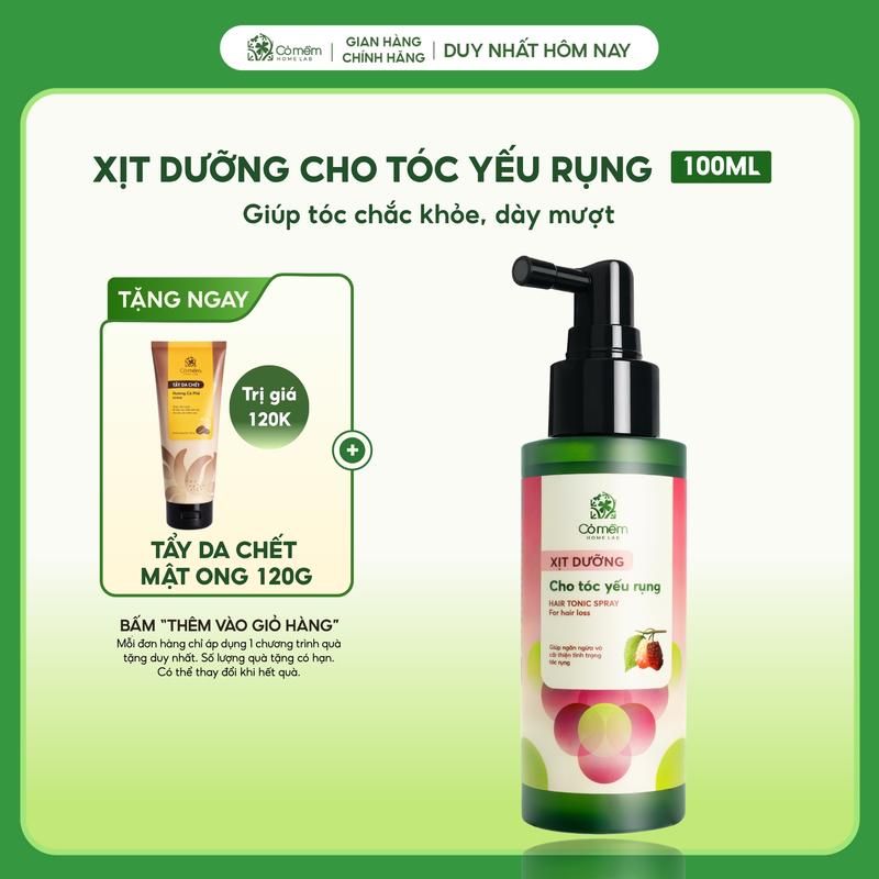 Xịt dưỡng tóc và da đầu Dâu Tằm ngừa rụng tóc, hỗ trợ mọc tóc dành cho tóc yếu rụng Cỏ Mềm 100ml