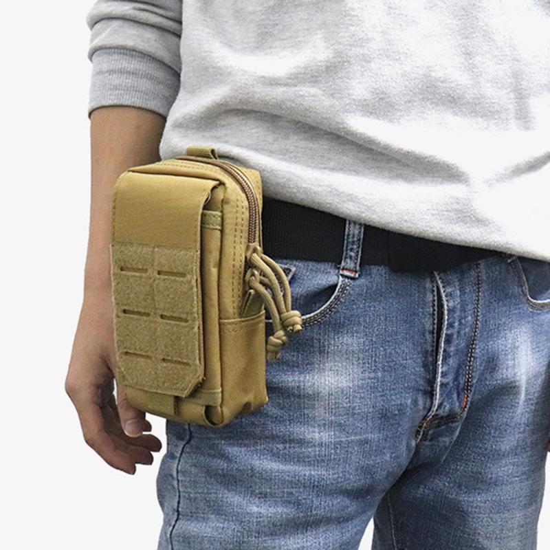 Product Introduction of Waist Bags Men's Outdoor Casual Waist Pack Coin Purse Mobile Phone Case nylon Work Waist Case Bag Army Military EDC Small Bag 15