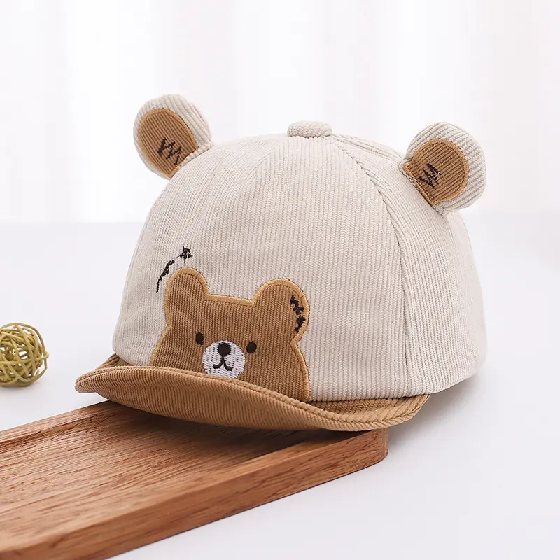 Mũ Bóng Chày Cho Em Bé Thiết Kế Hình Gấu Dễ Thương, Chất Liệu Cotton Thoáng Khí, Thích Hợp Cho Bé Trai Và Bé Gái Trẻ Sơ Sinh, Mũ Lưỡi Trai, Mềm Mại Và Thoải Mái, Mũ Chống Nắng Cho Trẻ Mới Biết Đi 3
