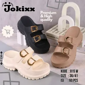 SANDAL LABUBU DEWASA CEWEK UKURAN 36-40 BIG SIZE KARET ANTI SLIP LABUBU RANTAI JOKIXX 815