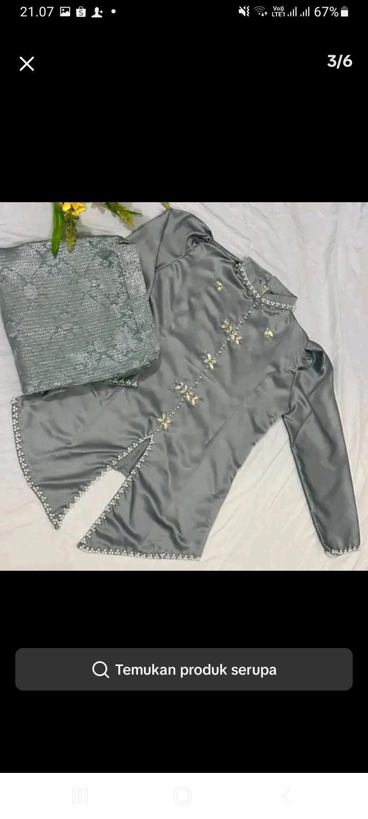 Product Introduction of khalista one set kurung melayu baju pesta baju bradesmaid baju lamaran baju kondangan Muslim Wanita Gamis Setelan Celana Katun Panjang Dewasa Dress 9