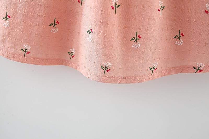 Product Introduction of Baby Dress Summer Cotton Flower Printed Bow Newborn Dress 9