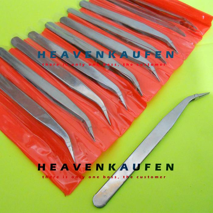 Gambar Pinset Ujung Bengkok Melengkung Stainless 12,2 cm Polos Murah - bengkok dari Heaven Kaufen Kota Malang Tokopedia