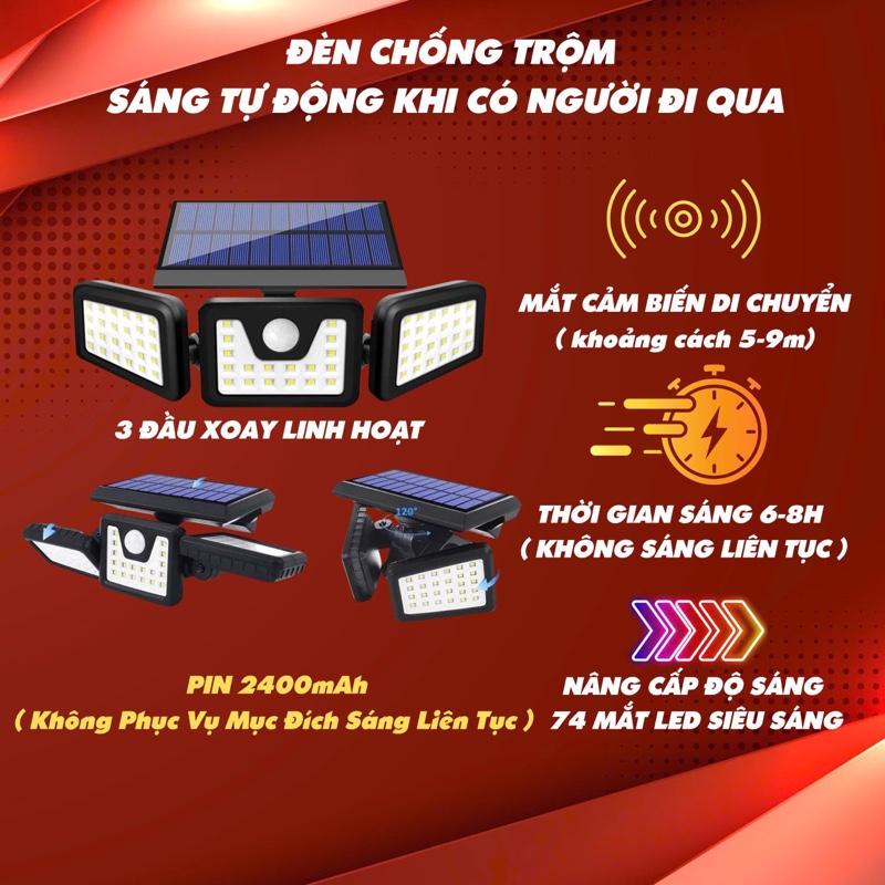  TOPDEN | Đèn Năng Lượng Mặt Trời 3 Đầu Chống Trộm  Đèn Soi Sân Vườn - Tích Hợp Cảm Biến Ánh Sáng Khi Có Người Đi Qua  Xem HDSD ẢNH SỐ 02   #dennangluongmattroi #denthongminh 