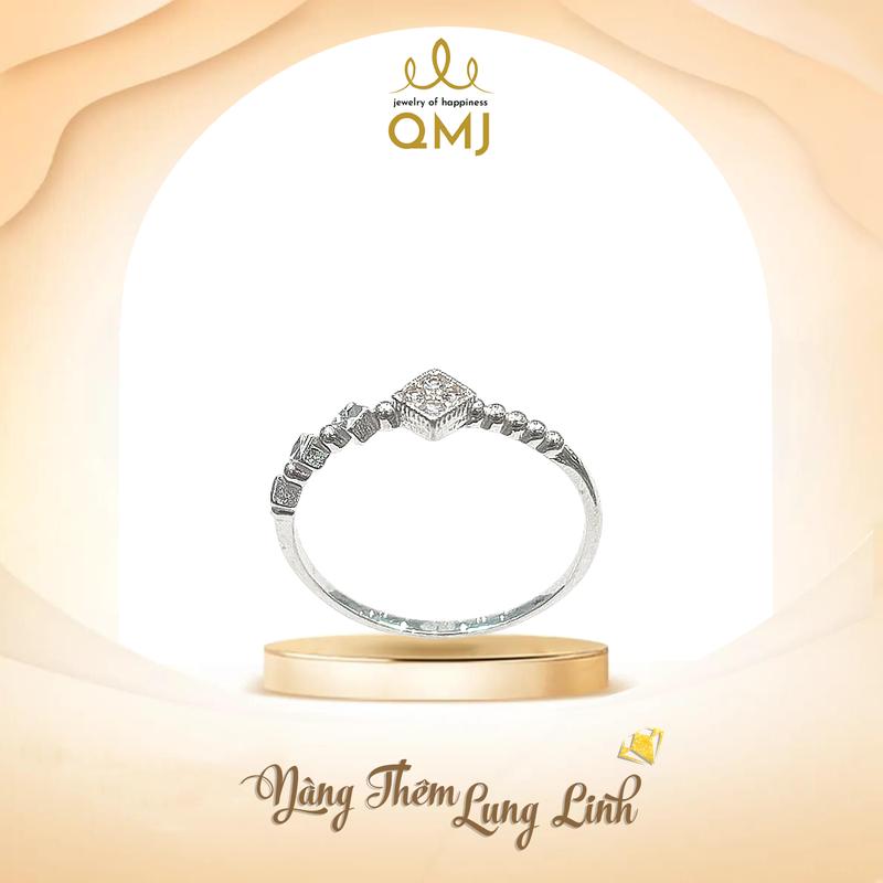 QMJ STORE - Q311 NHẪN KIÊU SA cao cấp QMJ thời trang phụ kiện trang sức bạc 925 cao cấp nhẫn bạc nữ