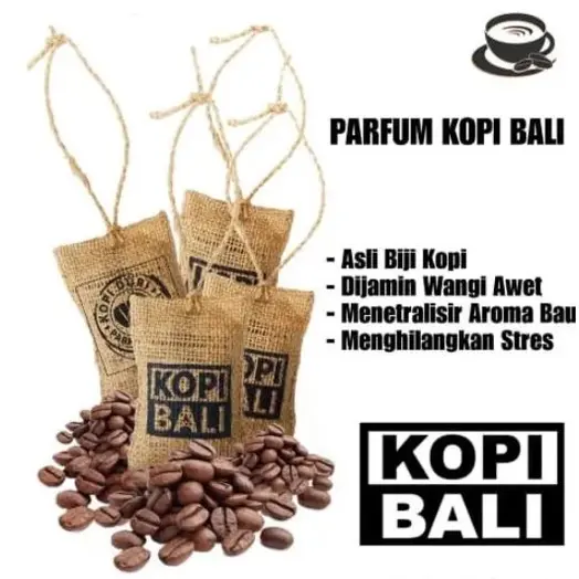 Parfum mobil KOPI BALI ORIGINAL Pewangi kendaraan karung goni Car coffee perfume ( SDS )