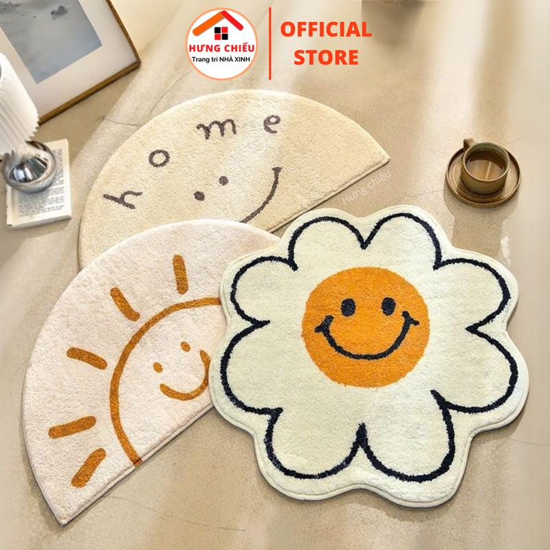 Thảm lau chân lông cừu thấm hút nước nhà bếp 3D hình thú chống trơn trượt nhà tắm mã M - Hưng Chiếu ED07