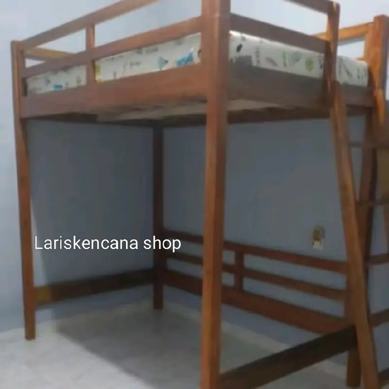ranjang tingkat jati tempat tidurtingkatjatikolongUK200x90 free ongkir 4