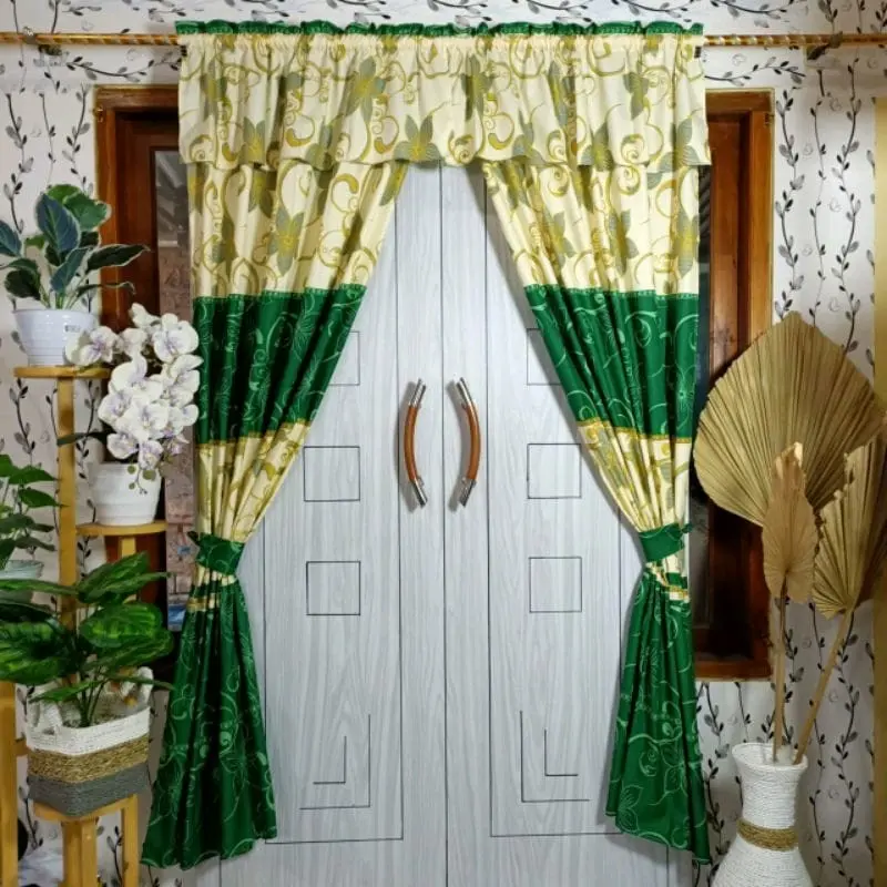 GORDEN SERUT PINTU DAN JENDELA PAKET HEMAT 100 RIBU DAPAT 5 PCS BAHAN KATUN MOTIF ELEGANT Tali 2