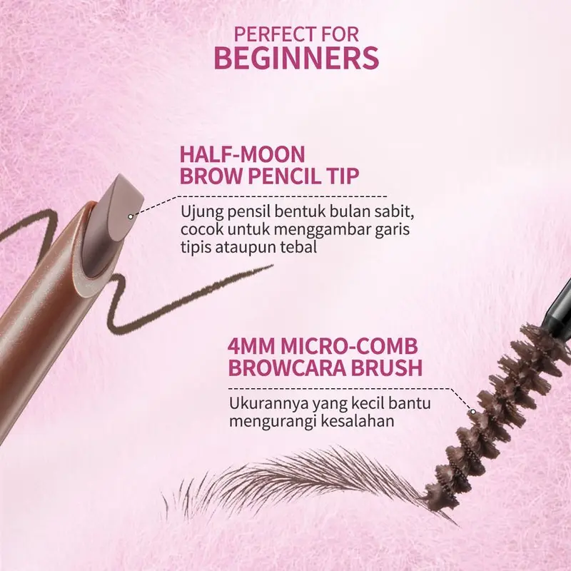 BNB barenbliss Make Me Plushy Eyebrow Duo 2-in-1 Pensil Alis & Browcara 2