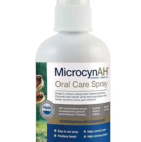 MicrocynAH Oral Care Spray 4oz 118ml - dental and gum care for dog cat rabbit chinchilla horse pembersih plak gigi bau mulut anjing kucing kelinci kuda marmut 5