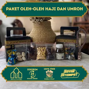 Paket Oleh-oleh Haji dan Umroh Dus Ka'bah Lengkap isi Air Zamzam dan Tasbih