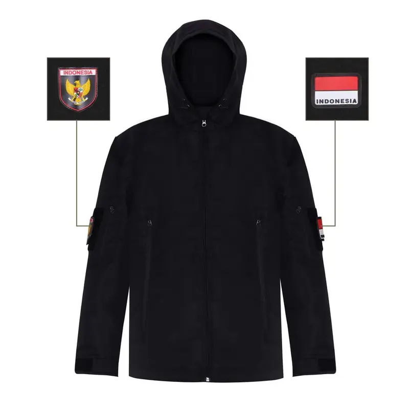 Jaket TAD Taktikal Army Tactical Military Jacket Patch Bendera Merah Putih Emblem Garuda Indonesia Dewasa Pria Navy Black Green Brown Size M L XL XXL COD Coklat Gunung Hijau Hitam Waterproof Windbreaker Outdoor Cowok Parka 3
