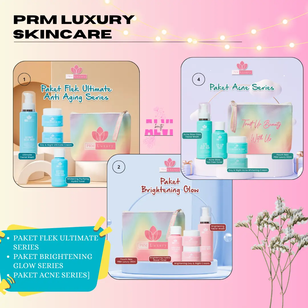 COD SIAP KIRIM PAKET BPOM PRM LUXURY TERBARU/BRIGHTENING SERIES/ACNE SERIES/ULTIMATE SERIES