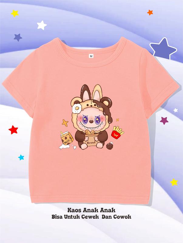 Chibi-chibi | LABUBU COKLAT | T-shirt Kids | Kaos anak cewek cowok Fashion 5