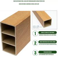 Gambar LAIV Partisi Hollow Indoor PVC Sekat Ruangan WPC Wood Tiang Kisi-Kisi Partisi Plafon Pembatas 290cm - LHI50-1 dari LAIV Official Store Kota Administrasi Jakarta Barat 5 Tokopedia