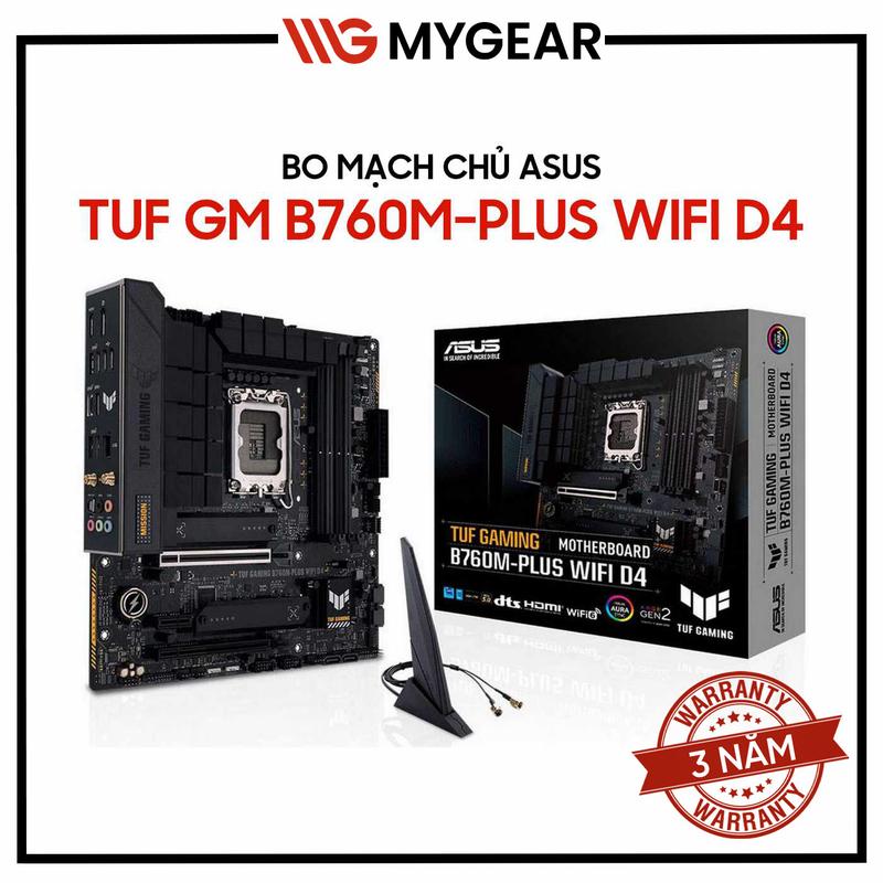 Mainboard Asus TUF GAMING B760M-PLUS WIFI D4 Hỗ Trợ Intel LGA1700 DDR4