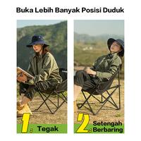 Gambar [READY] TrailTop Kursi Lipat Outdoor Kain Oxford Kursi Camping Bulat Moon Kursi Pantai Lipat Portable - Hitam dari Trailtop OfficiaI Stor Kab. Tangerang 3 Tokopedia