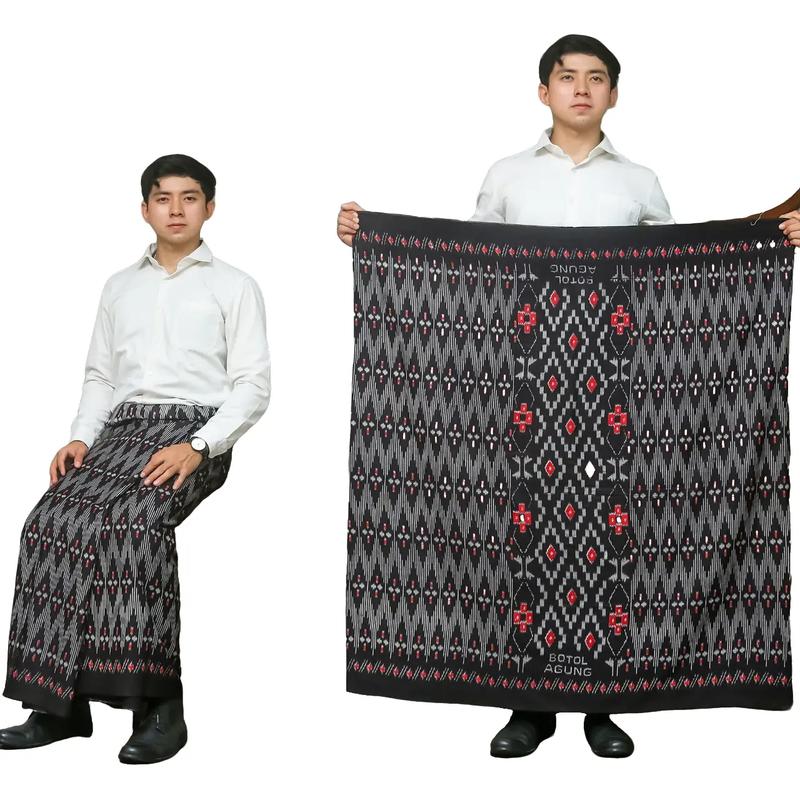 SARUNG PRIA DEWASA SARUNG GOYOR BOTOL AGUNG Muslim Motif Printing Biru Coklat 1