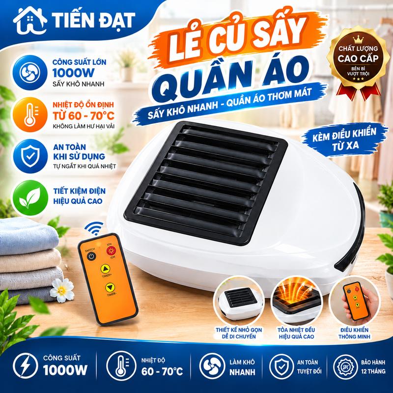 ( LẺ CỦ SẤY ) Củ sấy quần áo kèm điều khiển đầy đủ các chức năng và sử dụng dễ dàng tiện lợi